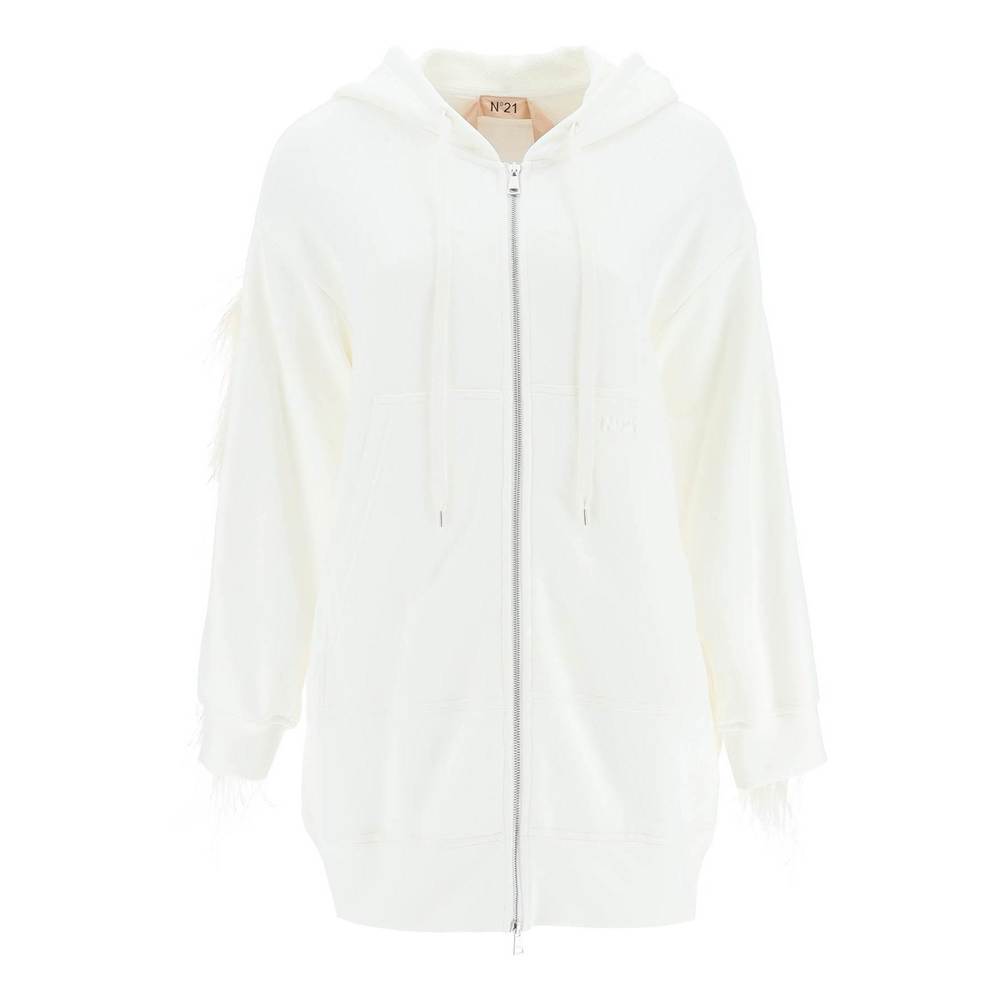 N21 oversized hoodie with feathers